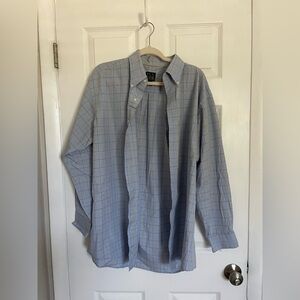 Jos. A. Bank Light Blue Plaid Button Down Shirt